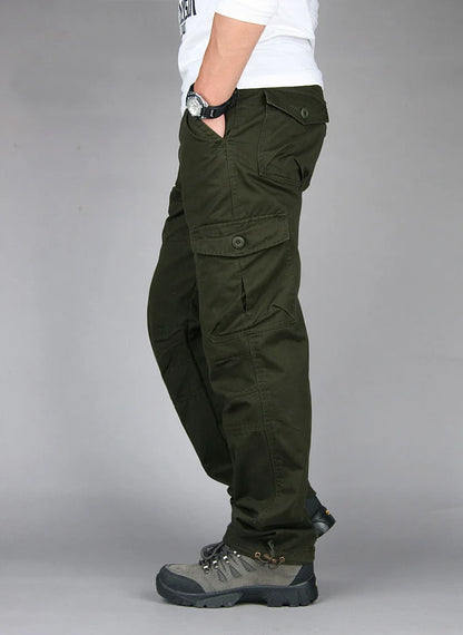 2025 New Autumn Cargo Pants Men Fashion Military Outdoors Man Trousers Long Warm Tactical Cotton Khaki Cargo Pants For Man
