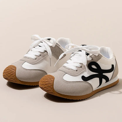 Zapatos para niños, primavera 2025, nuevos, de moda, de caña baja, para niñas y niños, con cordones, Forrest Gump, zapatillas de correr para niños