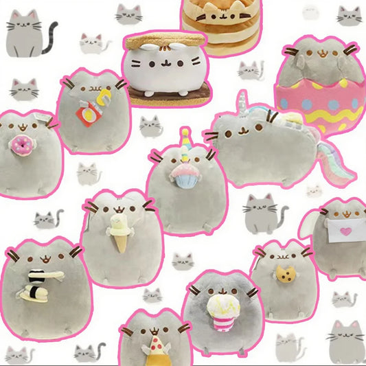 Juguete para gatos, juguete de peluche de Animal suave, almohada de gatito blanco y gris, regalo de cumpleaños, juguetes para mascotas Deco