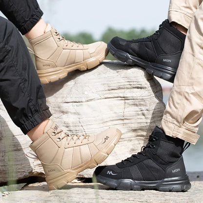 Botas de trabajo, zapatos de seguridad indestructibles, zapatos con punta de acero para hombre, zapatillas antipinchazos, zapatos de trabajo antideslizantes para mujer, botas tácticas para hombre