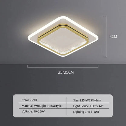 Lámpara de techo LED moderna de lujo para decoración del hogar, lámpara de iluminación para entrada, pasillo, dormitorio, sala de estar, iluminación interior