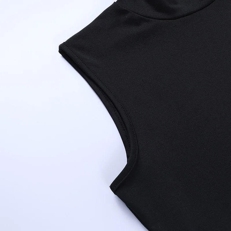 2025 Elegant Black Sleeveless Bandage Sexy Dress for Women Club Party Backless Tank Dresses Skinny Fashion Summer