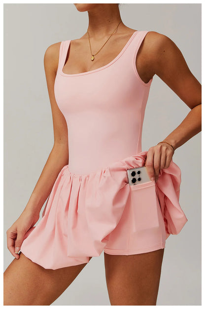Conjunto de mono de yoga para mujer 2024, nuevo, sexy, antirreflejos, mono de una pieza, vestido deportivo de baile, ballet, gimnasio, push-up, para correr, tenis y otros deportes.