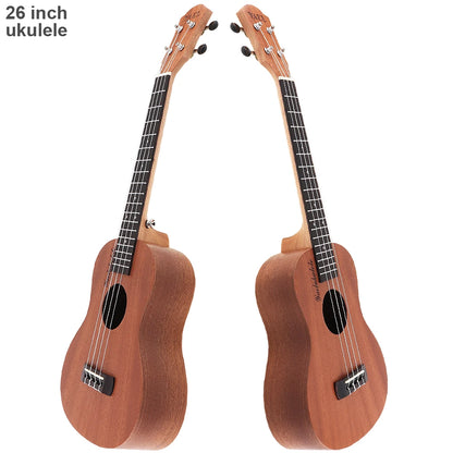 Ukelele tenor de 26 pulgadas, 18 trastes, madera de sapeli, guitarra hawaiana, instrumento musical de regalo, mini guitarra de 4 cuerdas