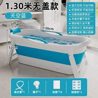 Cubo de baño grande y grueso que puede sentarse y acostarse Artefacto doméstico Bañera plegable para adultos Lavabo de baño para adultos Sudor por todas partes
