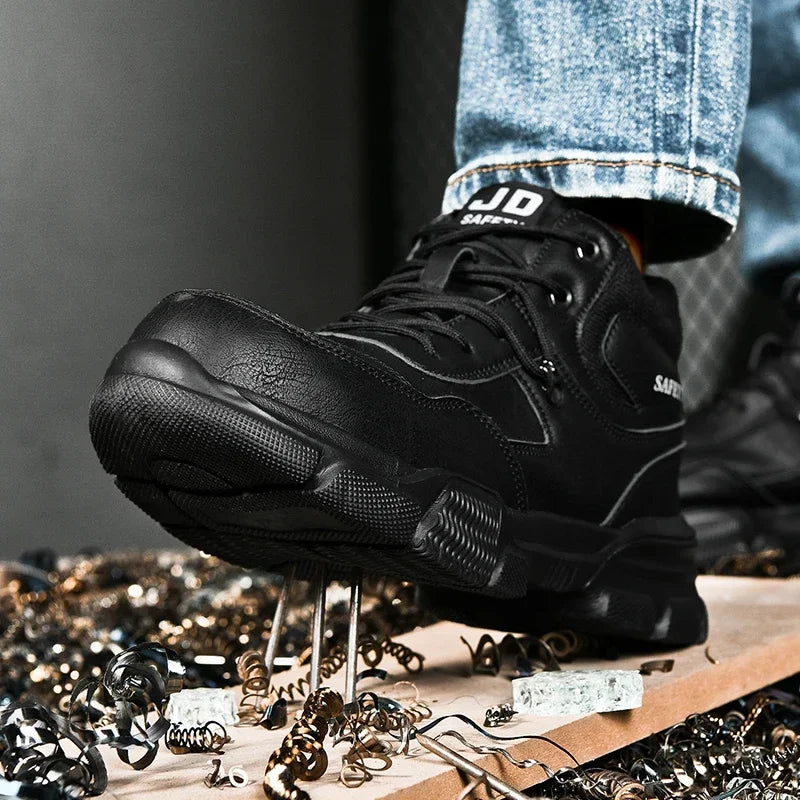Zapatos de trabajo de seguridad unisex con puntera de acero, transpirables, antiaplastamiento, antipinchazos, calzado de protección laboral para hombres y mujeres, zapatillas, botas de seguridad.