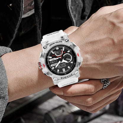 Reloj militar digital LIGE para hombre, resistente al agua hasta 50 m, LED, de cuarzo, deportivo, grande, masculino