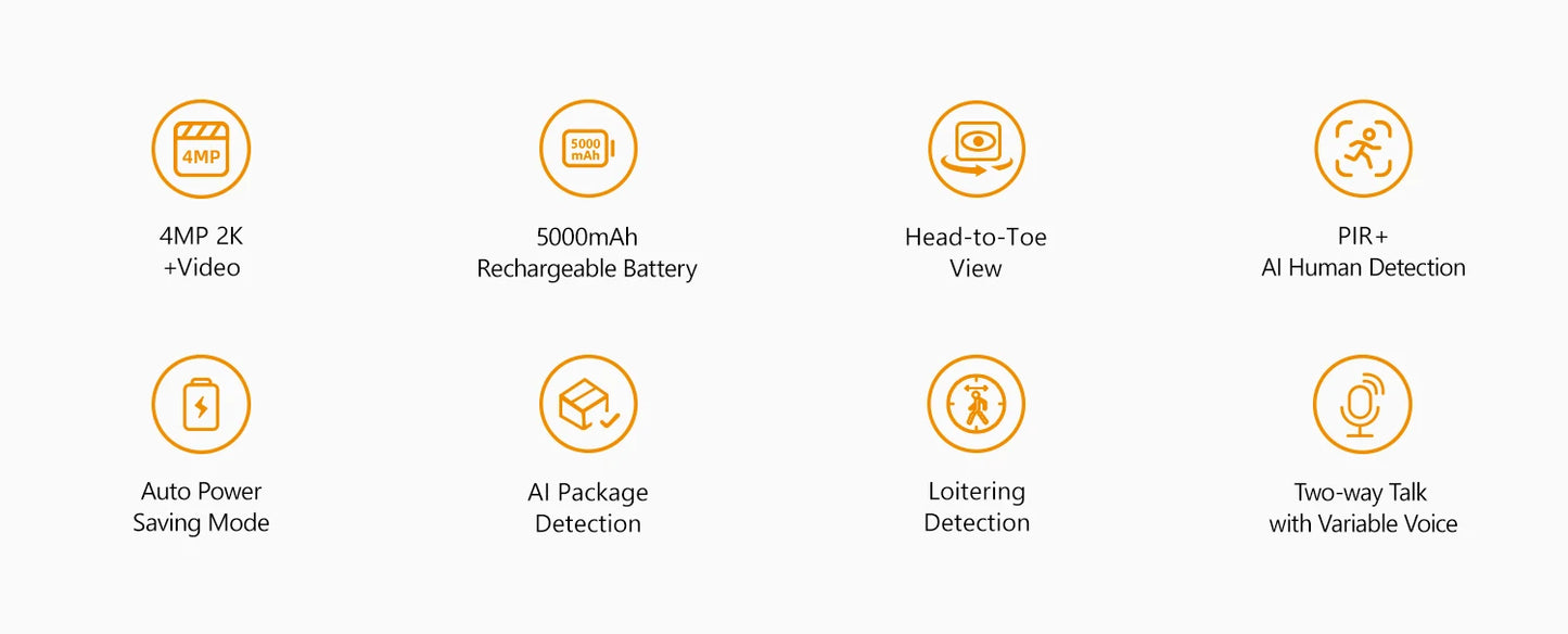 IMOU 4k Video Doorbell 3 with Chime fisheye lens Human Package Detection Rechargeable Battery Two-way Talk Waterproof 360° View