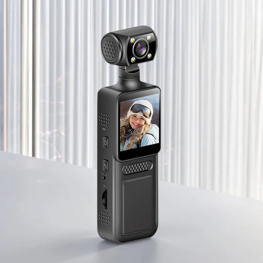 Videocámara portátil 4K con visión nocturna para exteriores, grabadora de video WiFi para deportes al aire libre, ciclismo y viajes.