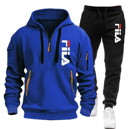 Conjuntos de ropa deportiva para hombre para otoño e invierno 2025, ropa de marca de moda, conjuntos de ropa deportiva y ropa deportiva de manga larga de gran tamaño.