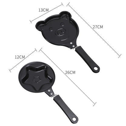 Mini sartén para tortillas, divertida sartén para desayuno con dibujos animados, sartén para panqueques, ollas antiadherentes, utensilios de cocina para el desayuno