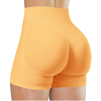 Pantalones cortos de yoga de cintura alta de verano, modernos y sexys, para correr y hacer ejercicio, leggings de yoga de color sólido.