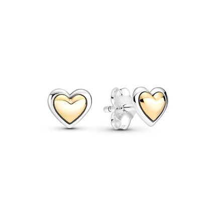 Pendientes de plata 925 con forma de corazón infinito y lazo brillante, originales, para mujer, regalo, joyería fina, 2025