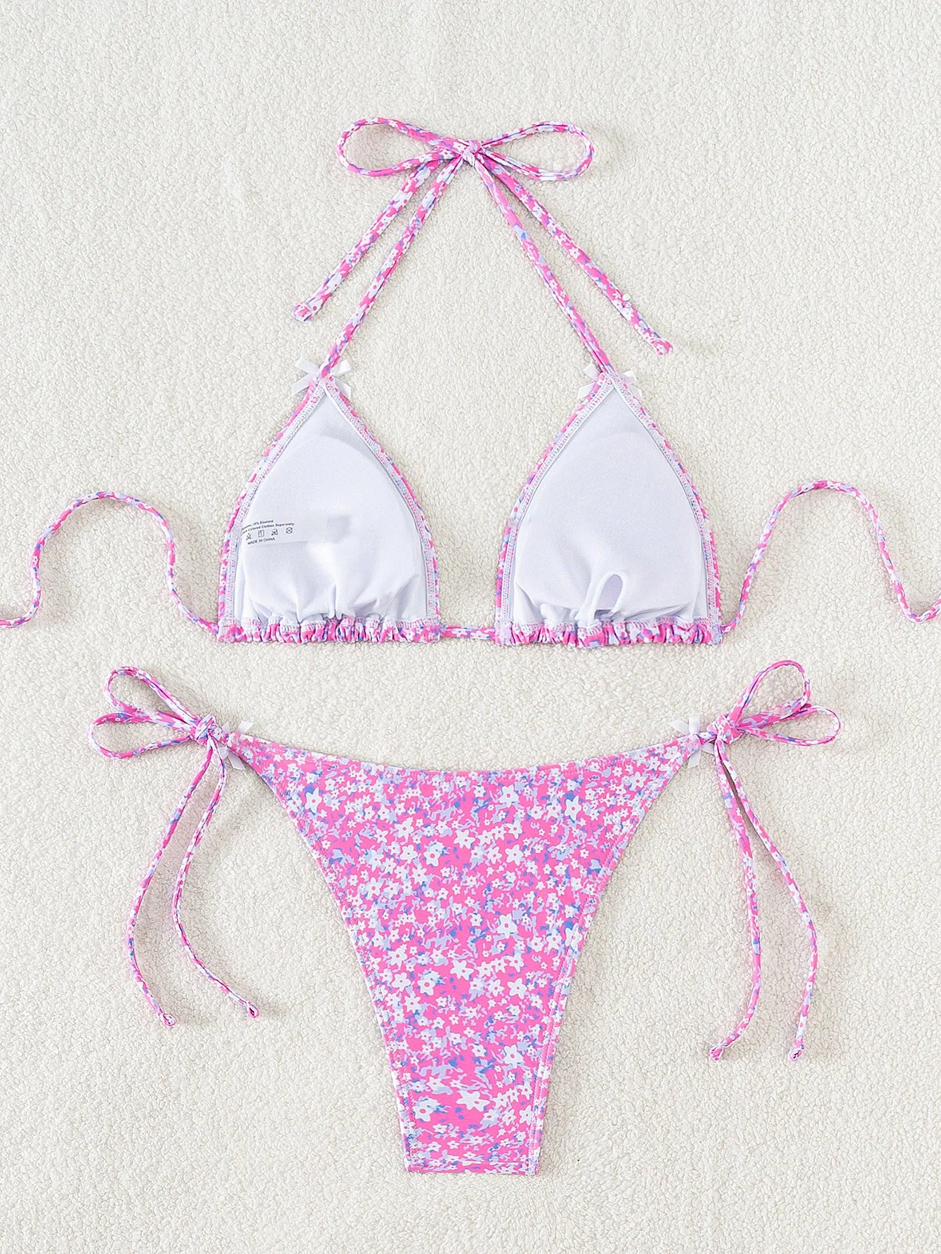 Conjunto de bikini para mujer, novedad de 2025, con tiras laterales ajustables, traje de baño de alta gama, sexy, de dos piezas, para playa, de verano, push up.