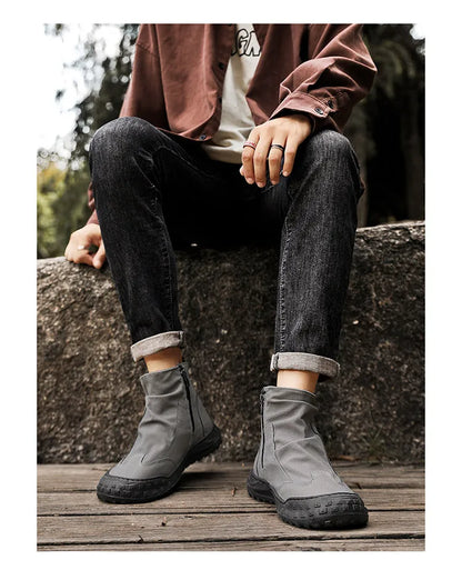 Botas Martin de caña alta para hombre, nuevo calzado de otoño, transpirables, de tendencia, versátiles, antideslizantes, para uso casual y laboral.