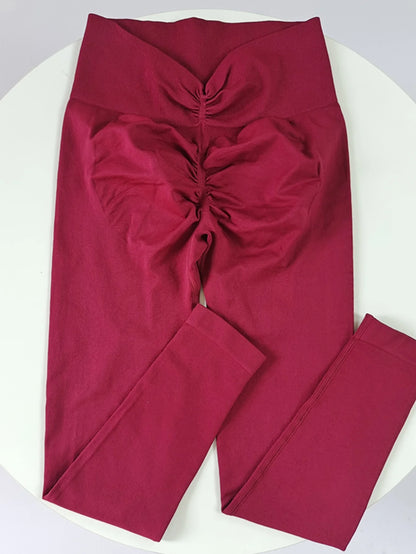 Pantalones de yoga de alta gama para mujer, mallas deportivas de alta elasticidad, pantalones deportivos push-up, mallas para correr, mallas transpirables para gimnasio.