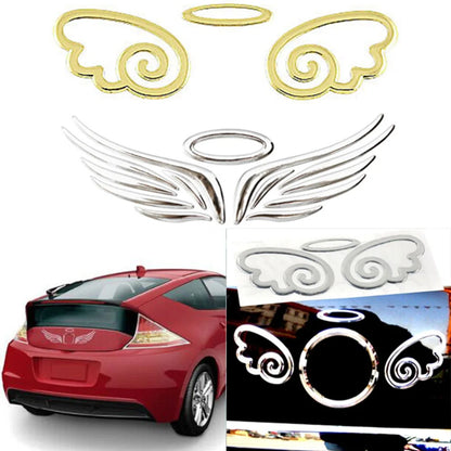 Calcomanía con emblema y logotipo de alas de ángel de hada en 3D para coche, camión, furgoneta, etc.