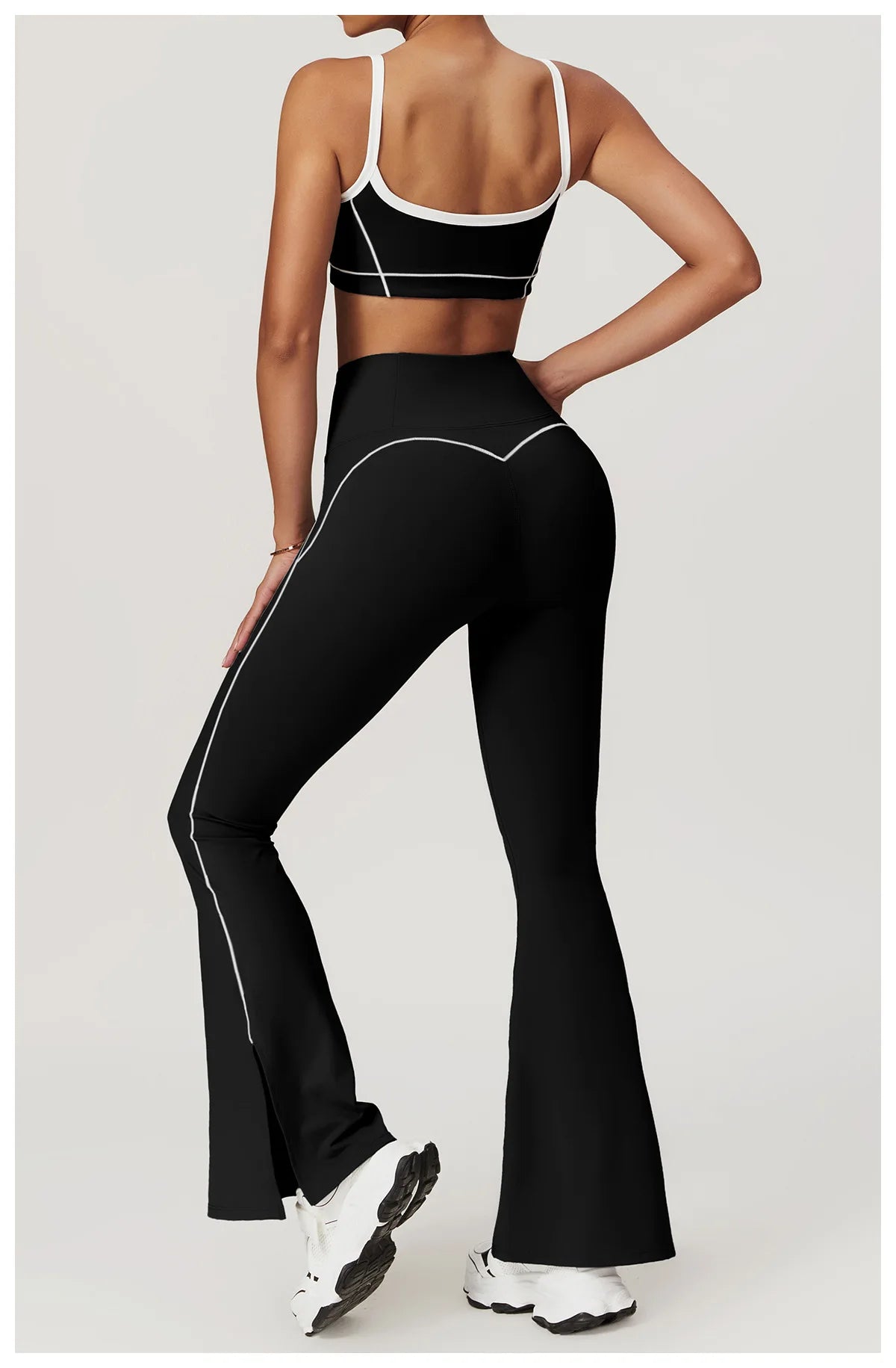 Conjunto deportivo de yoga FUBEIKE para mujer, de verano, color nude, ajustado, con espalda descubierta, ideal para gimnasio, ropa deportiva para mujer, para correr al aire libre.