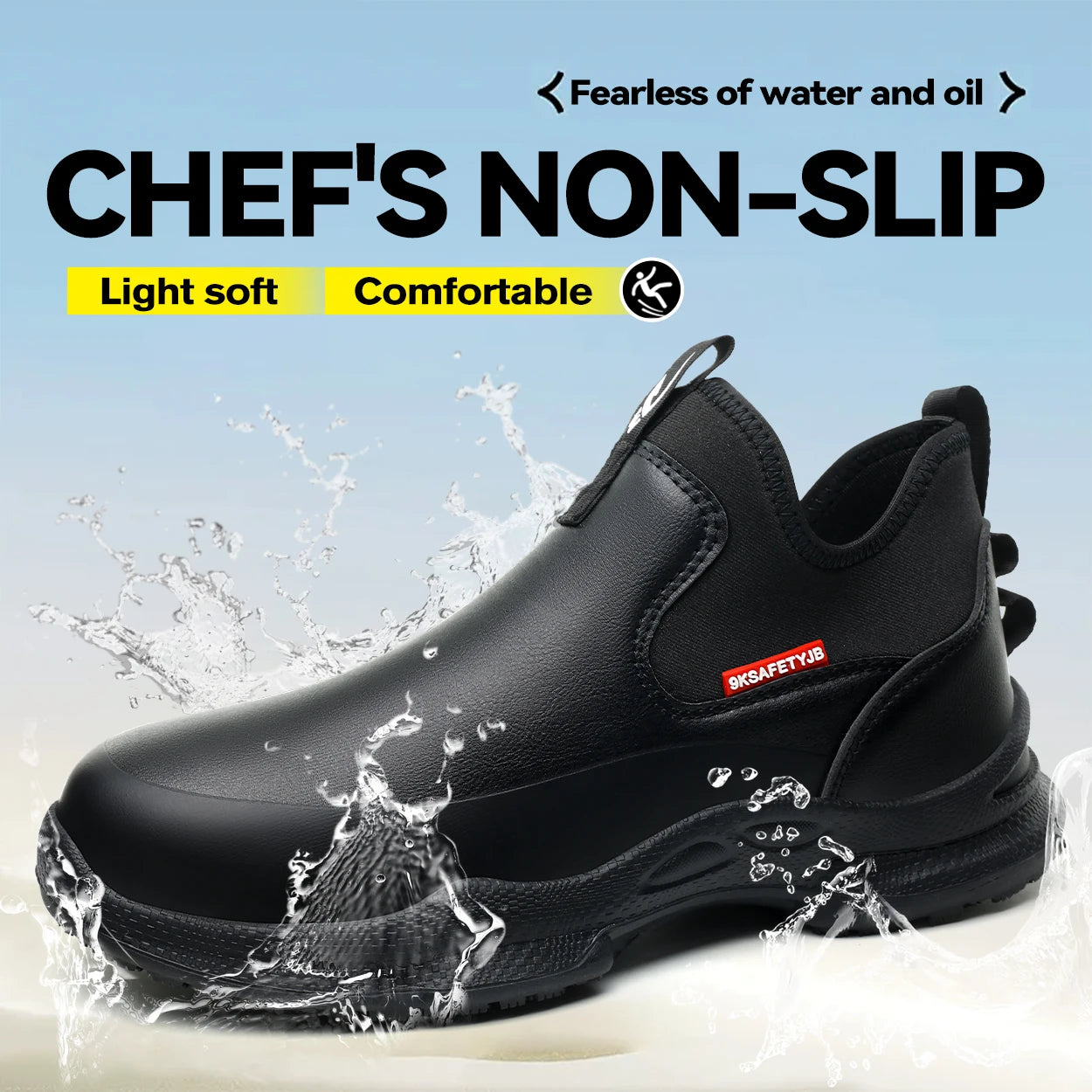 Zapatos de Chef para Hombre, Antideslizantes, Impermeables, Resistentes al Aceite, Cómodos Zapatos de Trabajo para Hombre, Resistentes, Casuales de Negocios, Nueva Moda.