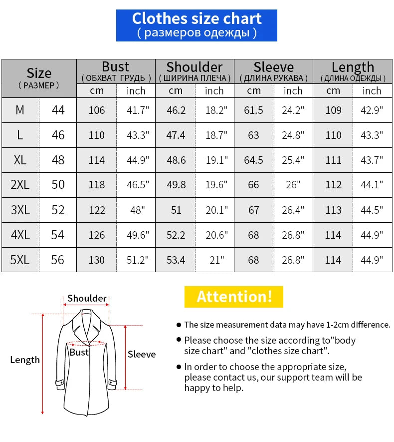 Worsted pure wool coat for men super long, knee length double breasted thickened and warm classic business wool coat for men