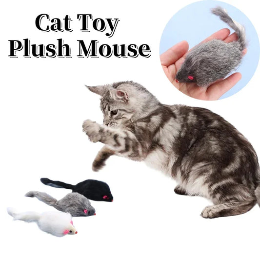 Juguete para gatos con forma de ratón, resistente a las mordeduras, interactivo, de ratán, para mascotas