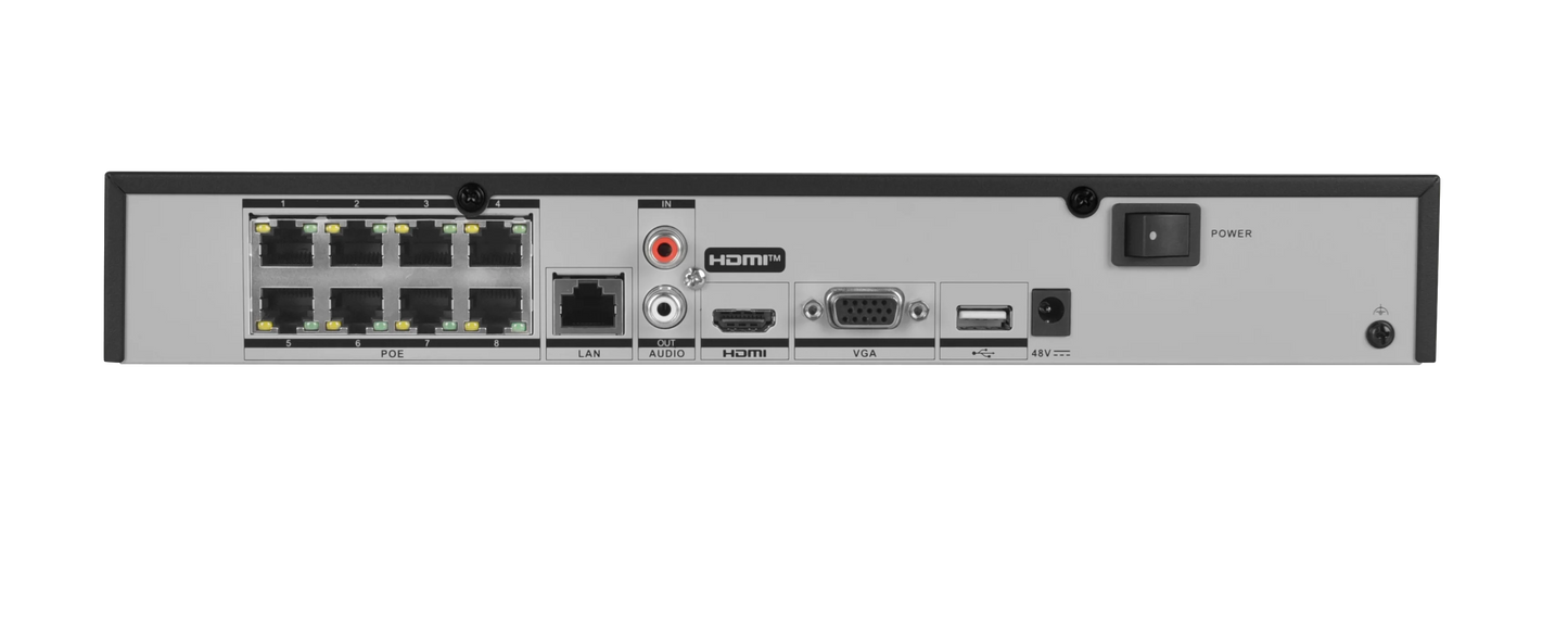 Grabador de vídeo en red Hikvision DS-7604NXI-K1/4P DS-7608NXI-K1/8P 4K 4/8 canales 4/8 PoE Acusense 1 SATA NVR 8MP H.265+ Vigilancia