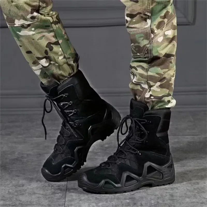 Botas tácticas de combate para hombre, impermeables, para senderismo, trabajo y escalada. Botas tácticas militares de intervención y seguridad.