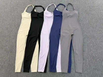 Nuevo Body de Yoga Sexy para Mujer, Mono Deportivo de una Pieza, Sin Mangas, Espalda Abierta, Conjunto de Yoga de Secado Rápido, Ropa Deportiva para Entrenamiento y Yoga.