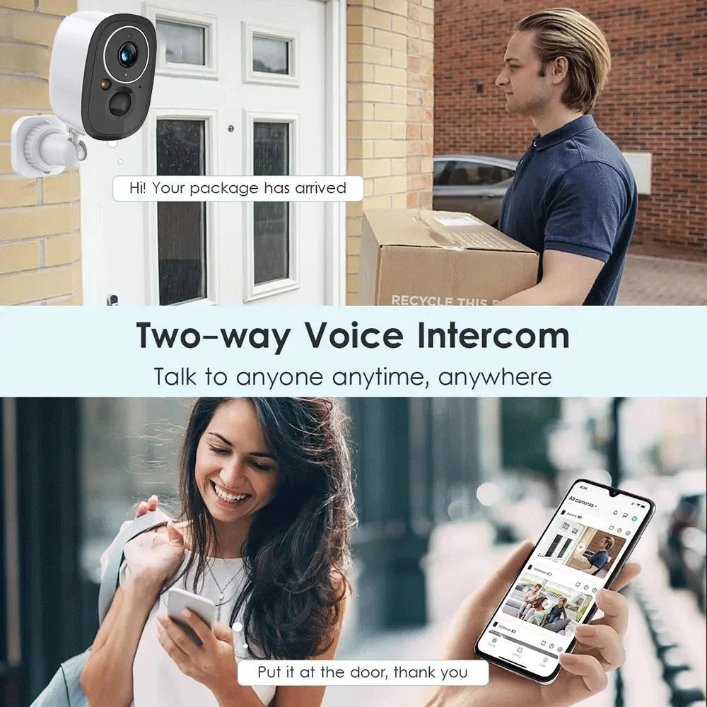 Cámara de seguridad exterior inalámbrica Tuya de 5 MP con WiFi y energía solar, batería de bajo consumo, sensor PIR de presencia, cámara IP de vigilancia a color para visión nocturna
