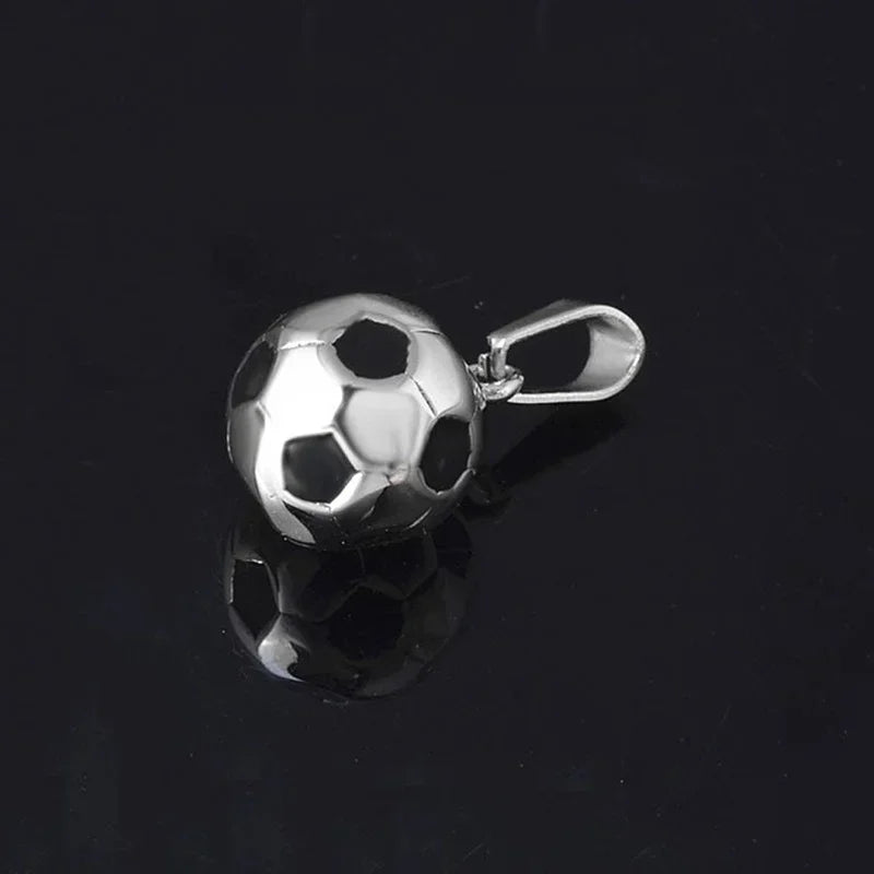 Collar deportivo de fútbol con cadena de acero inoxidable, regalo para hombre.