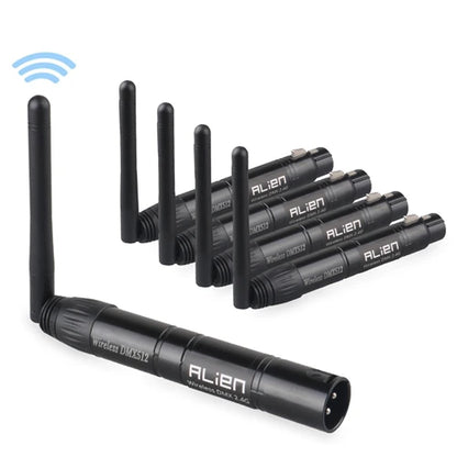 Controlador inalámbrico ALIEN DMX512, receptor y transmisor, 2,4 G, ISM, distancia de comunicación de 300 m, para escenarios, DJ, discotecas, bares y luces.