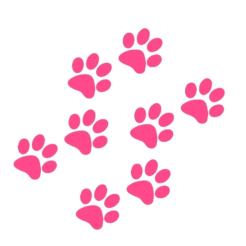 Pegatina con huella de pata de gato para coche, creativa, 3D, con diseño de huella de animal, protector solar, impermeable, para puerta de coche, ventana, accesorios exteriores