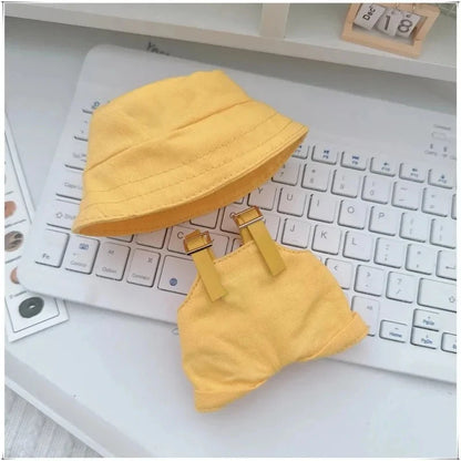 Para Labubu 15-17 cm v1v2 Conjunto de accesorios de atuendo Mini sombrero mono decoración ropa pequeña juguetes para niños regalo de cumpleaños