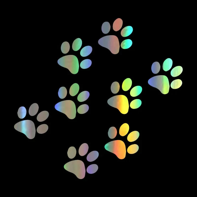 Pegatina con huella de pata de gato para coche, creativa, 3D, con diseño de huella de animal, protector solar, impermeable, para puerta de coche, ventana, accesorios exteriores
