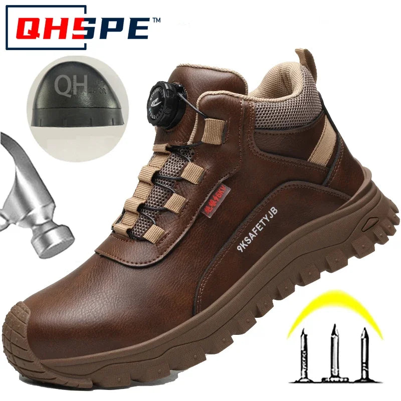 Nuevos zapatos de seguridad para hombre a la moda, aislantes 6KV, transpirables, impermeables, antideslizantes y cómodos.