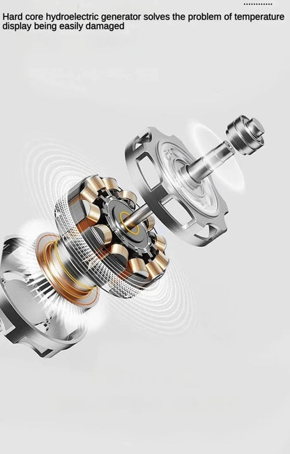 Juego de ducha gris con sistema de ducha inteligente de cuatro funciones con pantalla digital, ducha tipo lluvia a presión, grifería de pared con teclas de piano