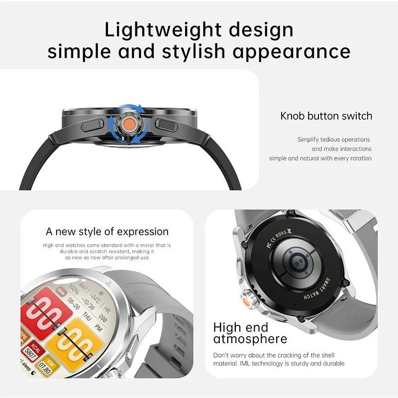Reloj inteligente deportivo XIAOMI S4 Ultra con GPS para hombre, pantalla AMOLED HD, Bluetooth, llamadas, NFC, control del ritmo cardíaco, resistente al agua hasta 5 ATM