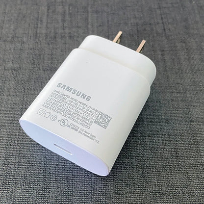 Adaptador de pared superrápido EP-TA800 de Samsung con carga rápida y cable USB-C de 100 cm para Galaxy Note 10, 20, S22, S21 Ultra, S10+, A55 y A15 Plus.