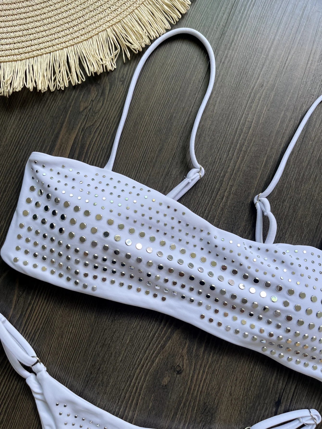Bikini de diamantes 2025, bañador sexy para mujer, bikini bandeau con efecto push up, bañador femenino brillante, traje de baño floral, ropa de playa