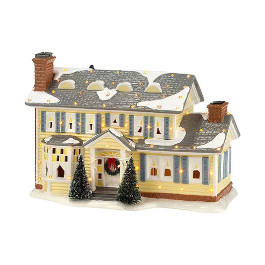 Adorno navideño de resina único hecho a mano para casa pequeña con luces LED para tu hogar y jardín festivos.