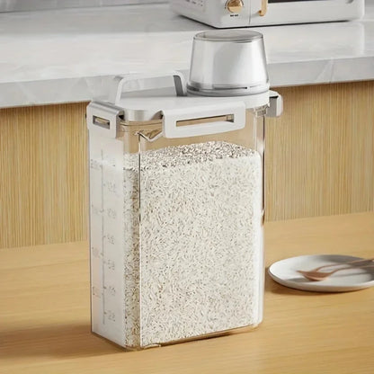 1 contenedor de almacenamiento de granos y otros granos de grado alimenticio de 2,5 L, tanque de almacenamiento de arroz, tanque de sellado, utensilios de cocina 2025new