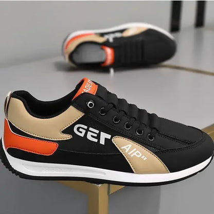 Zapatos casuales para hombre, suela suave, estilo AGAM, de cuero transpirable, mejorados, para primavera y otoño, zapatillas de deporte de moda para papá.