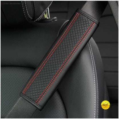 Accesorios para el coche Cinturón de seguridad de cuero PU Cinturón de seguridad Funda de hombro Protección transpirable Almohadilla acolchada para cinturón de seguridad Acceso interior del automóvil