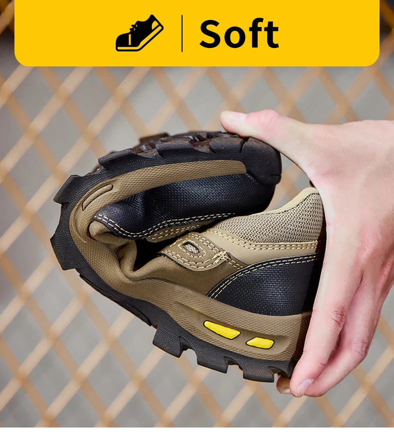 Zapatos de seguridad nuevos para hombre, zapatos de trabajo resistentes a perforaciones, zapatos de protección para hombre, botas de trabajo resistentes al desgaste, botas tácticas