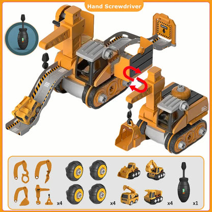 Vehículo de ingeniería para niños, taladro eléctrico, herramientas, juguetes, juegos educativos ensamblados, herramientas para niños, regalo de construcción con tuercas