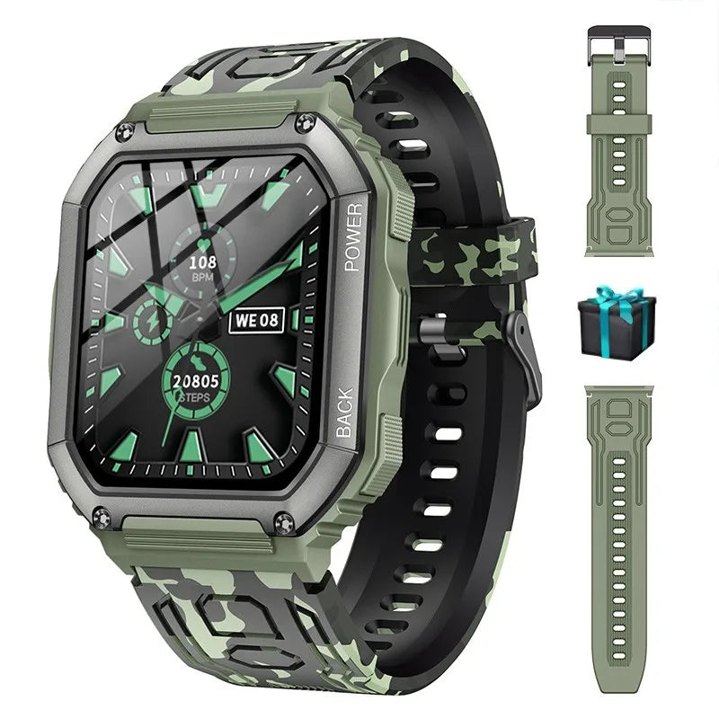 Reloj inteligente FOXBOX con seguimiento deportivo para Xiaomi, Android, GPS, militar, Bluetooth, llamadas, resistente al agua, para exteriores, 2024