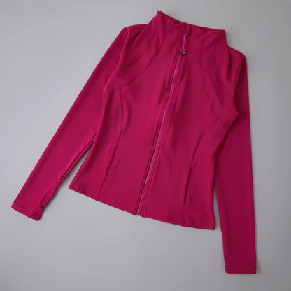 Chaqueta deportiva para mujer, camiseta de yoga, ajustada, de manga larga, para correr, pilates y fitness