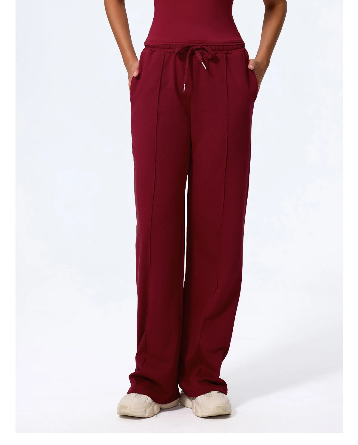 Pantalones deportivos Hearuisavy para mujer, corte recto, con cordón ajustable, bolsillos, para gimnasio, deportes, uso casual, actividades al aire libre, correr, entrenamiento, yoga, pantalones largos.