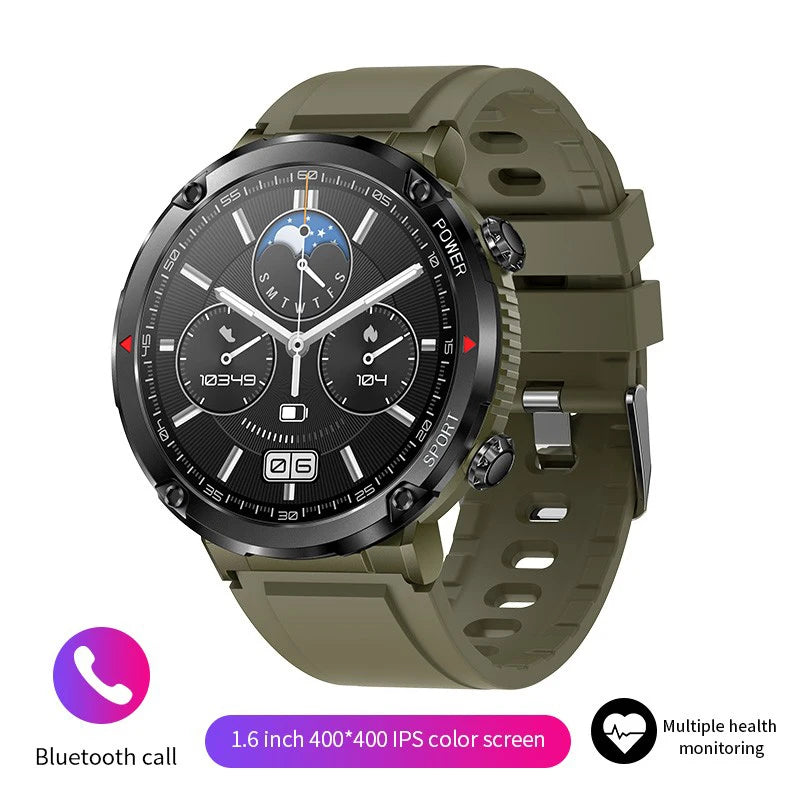 Reloj inteligente LIGE con batería grande de 600 mAh para hombre, reloj inteligente deportivo resistente al agua con llamadas Bluetooth y pantalla AMOLED.