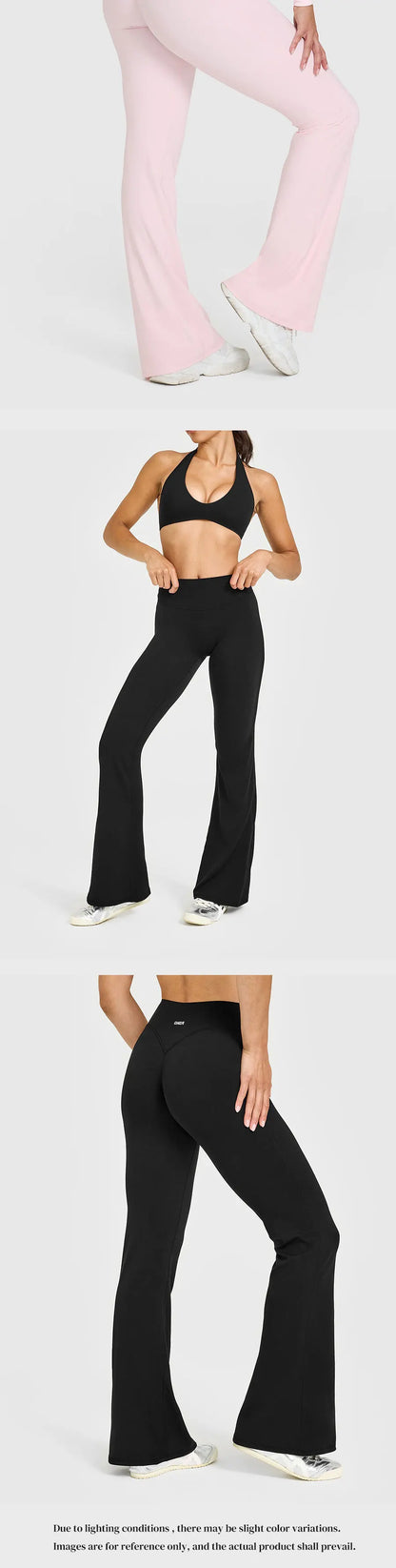 Active Wide Legging High Waist Sporty leggings woman Sports Long Pants Seamless Scrunch Hip-lifting Wide-leg pants